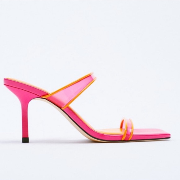 ZARA Square Toe Strappy Sandals - Picture 4 of 8